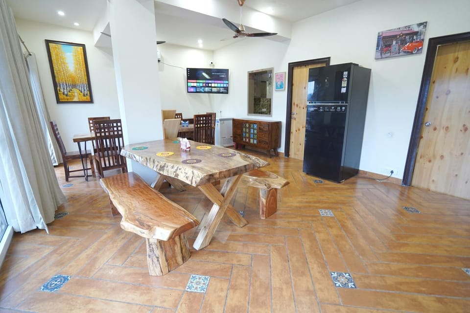 Dining area, air conditioner