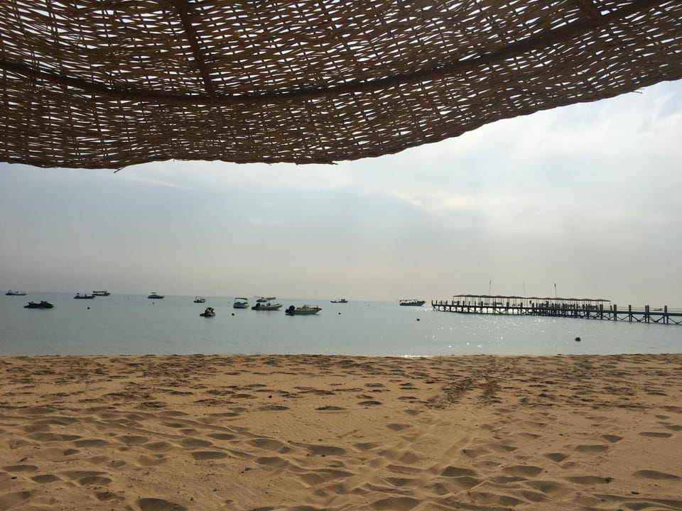Beachfront 4 Bedrooms l Paradise Sea View Garden Apartment in Egypt