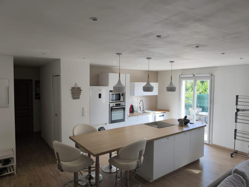 Kitchen or kitchenette, Dining area, oven, stove