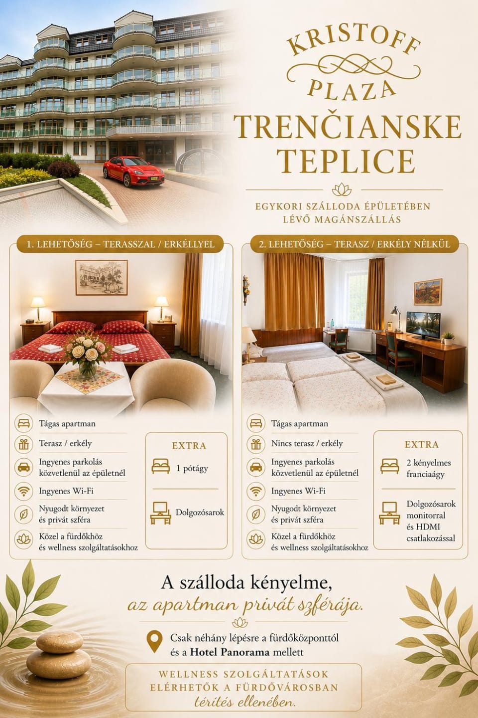 Plazza Trencianske Teplice Spa Panorama 4P Apartment in Slovakia