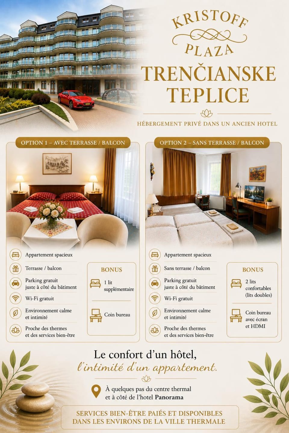 Plazza Trencianske Teplice Spa Panorama 4P Apartment in Slovakia