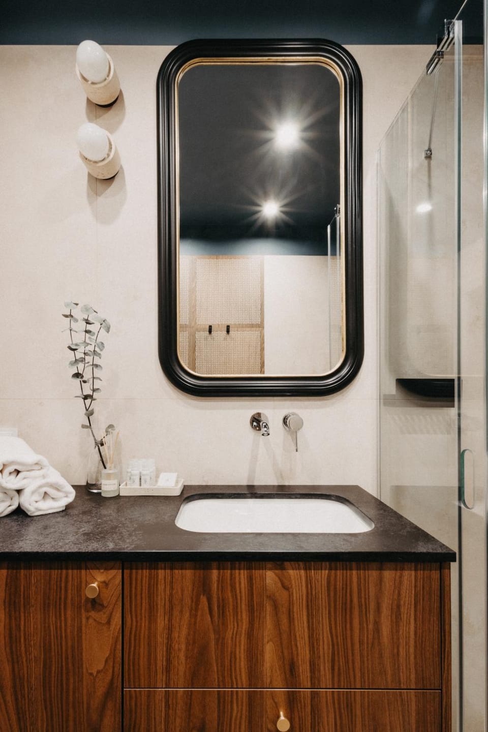 Bathroom, flat iron, hair dryier, washing machine, washing machine, dryer
