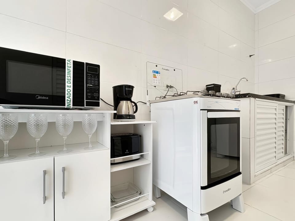 Kitchen or kitchenette, oven, stove, toaster