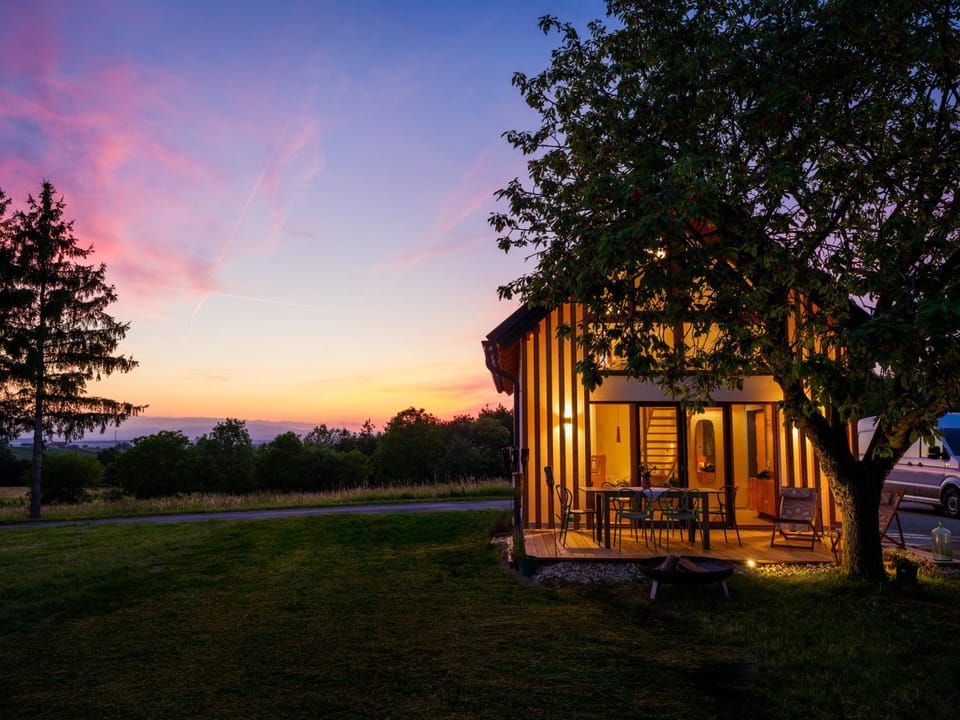 Natural landscape, Garden, Sunset
