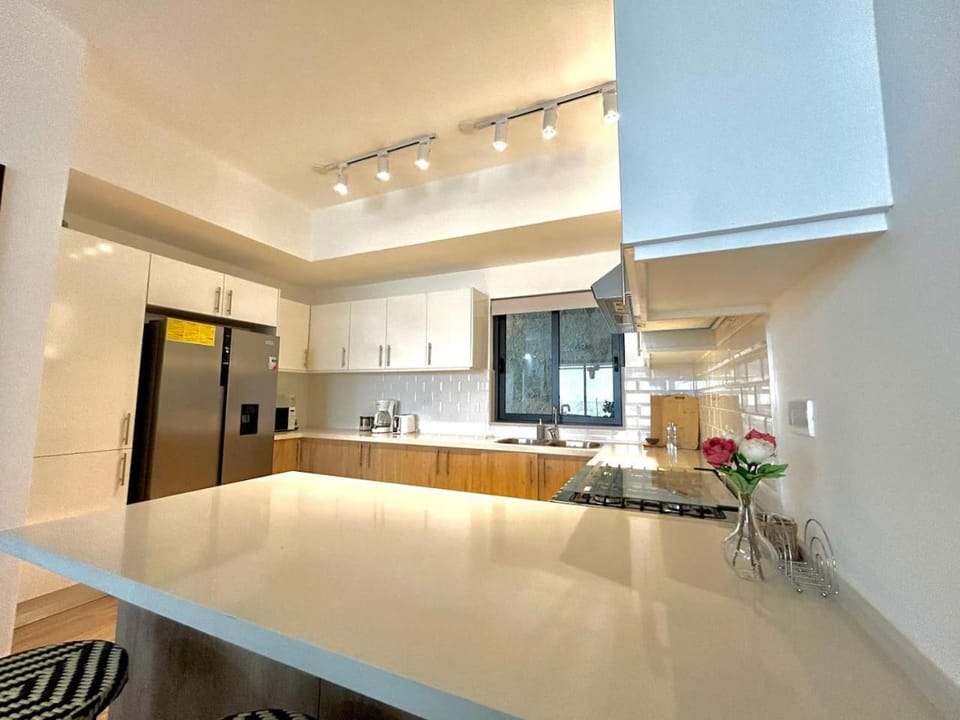 Kitchen or kitchenette, internet, oven, stove, air conditioner