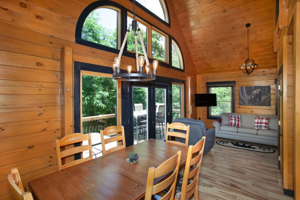 Cloudspire Chalet Arcade Games Outdoor Lounge House in Pigeon Forge