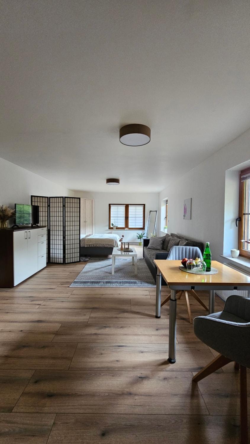 Bed, Living room, Photo of the whole room, Seating area, Dining area, Bedroom