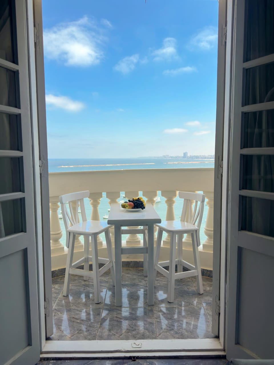 Day, Natural landscape, View (from property/room), Balcony/Terrace, Dining area, Sea view