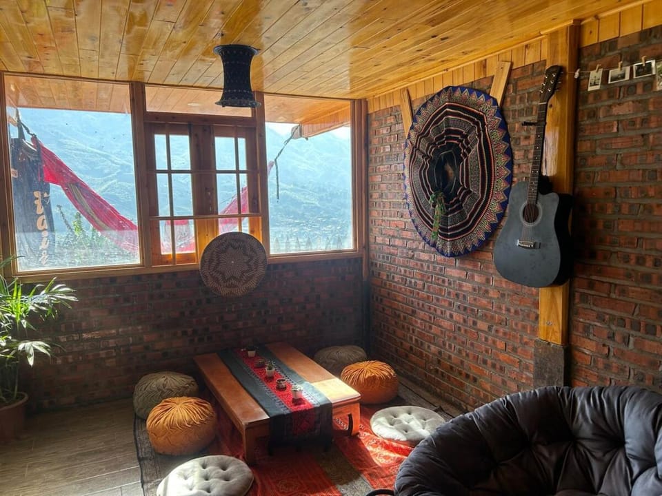Traditional Hmong House Among Rice Fields Apartment in Vietnam
