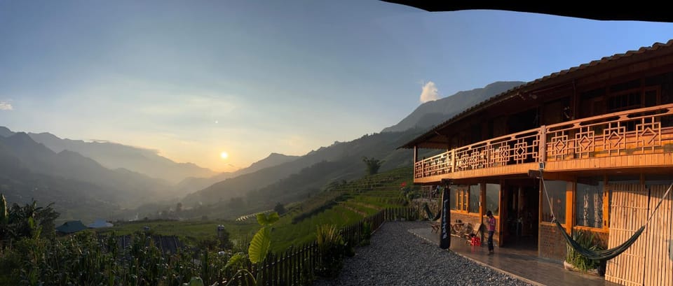 Traditional Hmong House Among Rice Fields Apartment in Vietnam