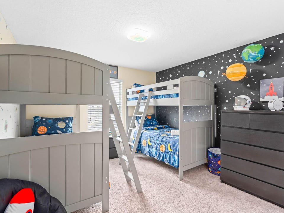 Bed, Decorative detail, bunk bed