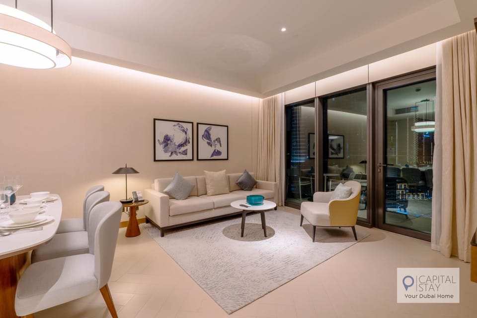 Luxury 3BR Apartment with Burj Khalifa Views - Address Opera Apartment in Dubai