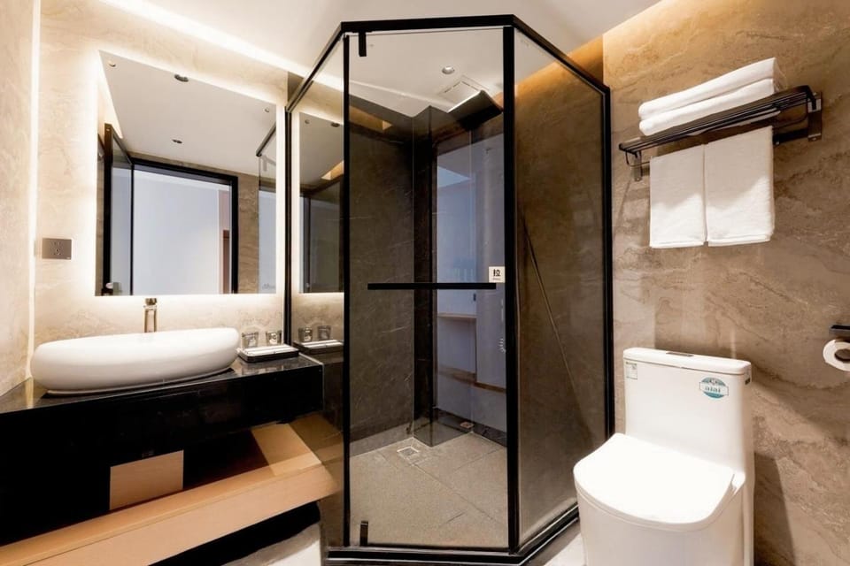 Shower, Toilet, Bathroom, towels