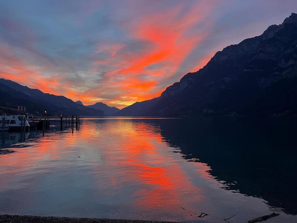 Nearby landmark, Natural landscape, Lake view, Mountain view, Sunrise, Sunset