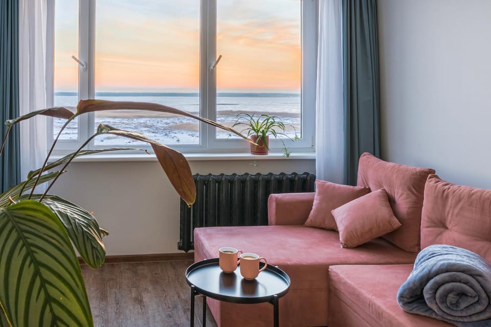Natural landscape, Winter, View (from property/room), View (from property/room), Living room, Seating area, Lake view, Lake view