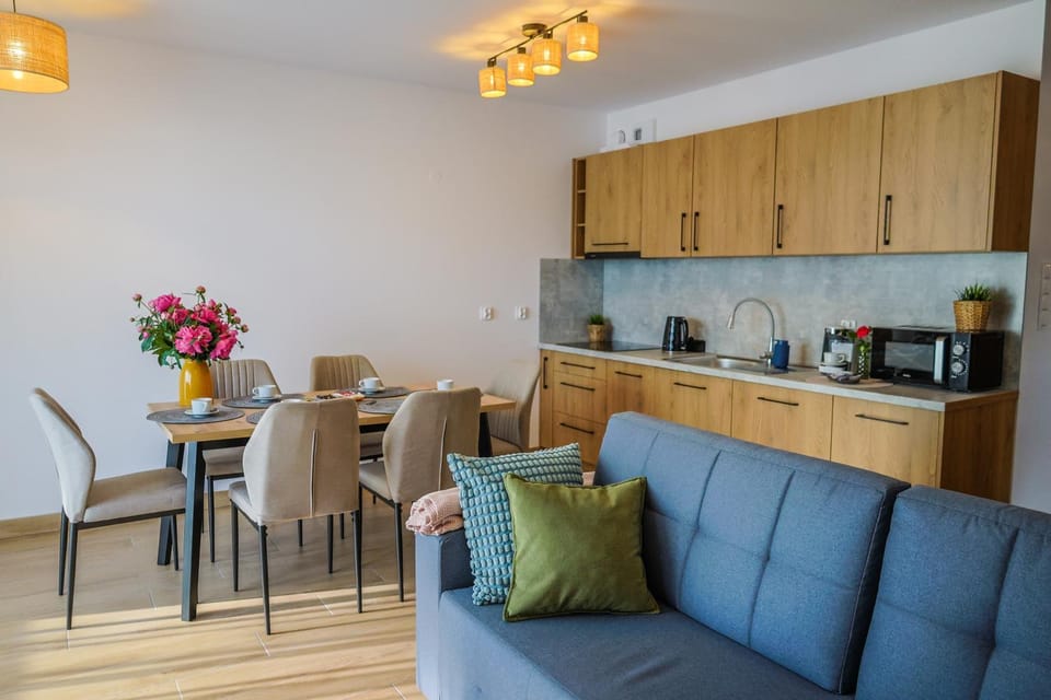 Coffee/tea facilities, Kitchen or kitchenette, Seating area, Dining area, stove