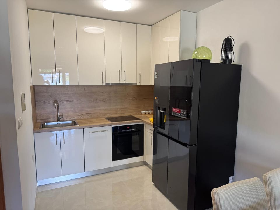 Kitchen or kitchenette, dishwasher, oven