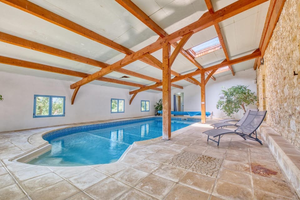Property building, Living room, Swimming pool