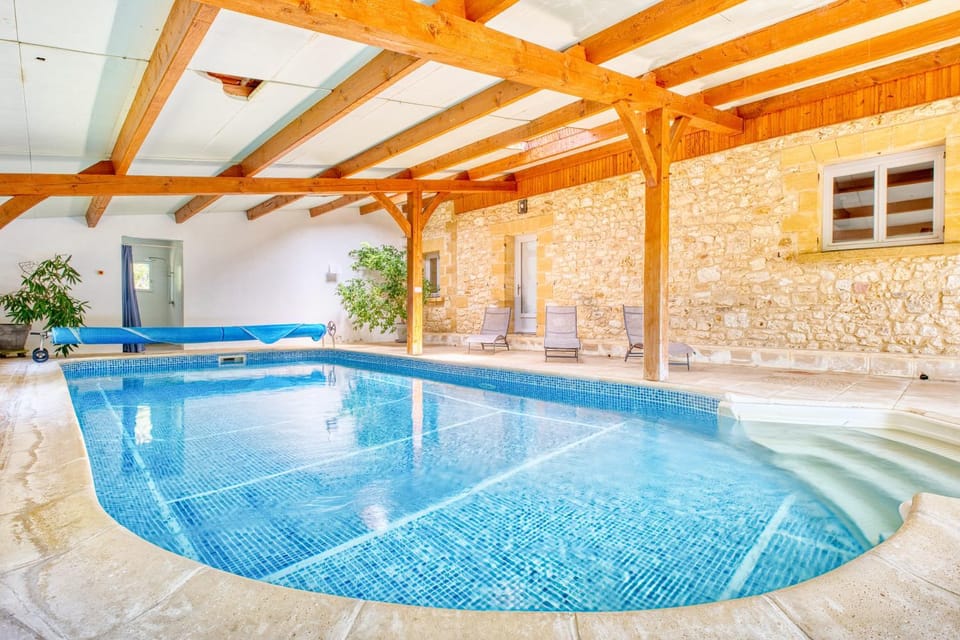 Property building, Living room, Swimming pool