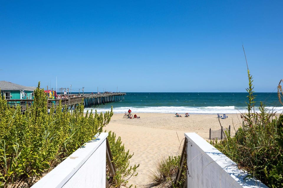 Nags Head Oceanfront Private Beach Access & Pool House in Nags Head