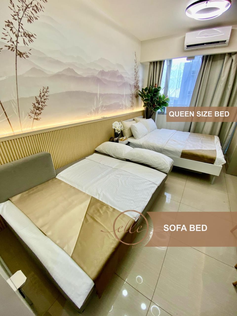 Bed, Living room, Photo of the whole room, Bedroom