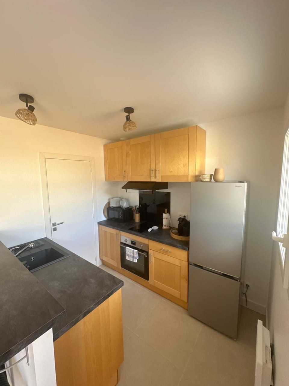 dishwasher, minibar, oven, stove, toaster