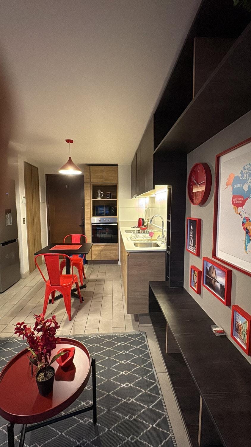 Kitchen or kitchenette, Living room