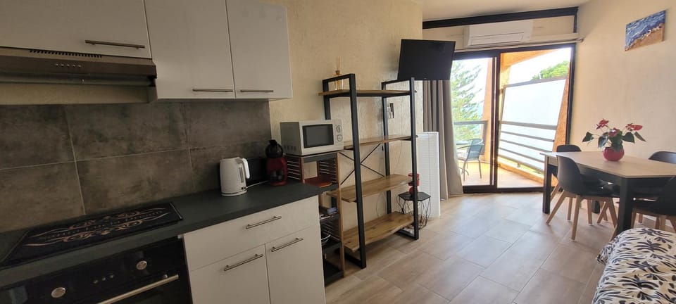Kitchen or kitchenette, Dining area, oven, stove