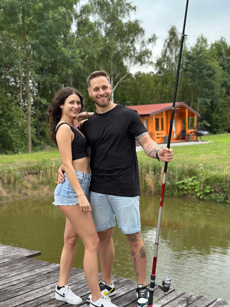 Spring, Day, People, Natural landscape, Activities, Fishing, Fishing, Guests, Lake view, River view, group of guests