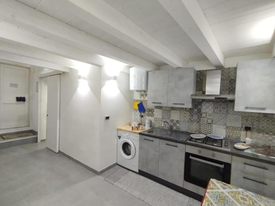Kitchen or kitchenette, dishwasher, washing machine