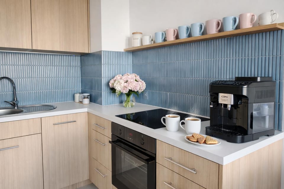 Kitchen or kitchenette, stove, toaster