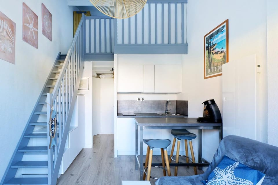 Living room, kitchen