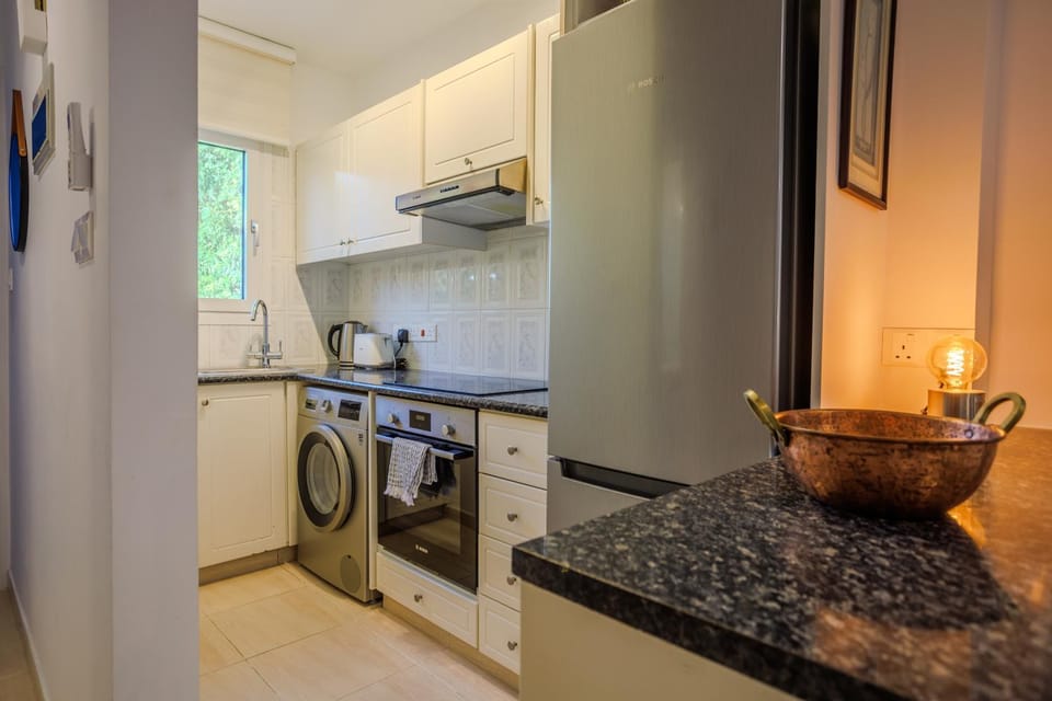 Kitchen or kitchenette, stove, toaster