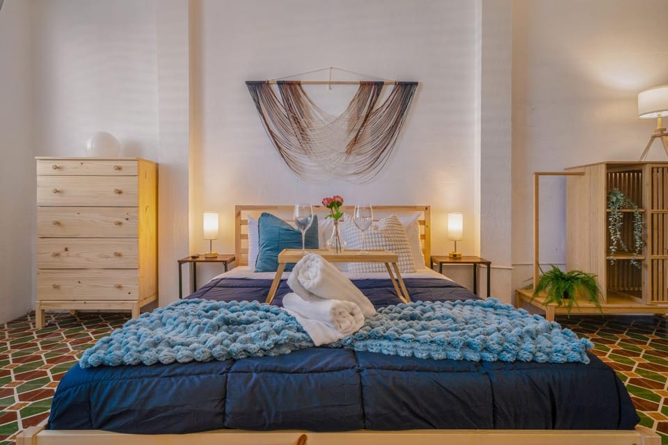 Bed, Photo of the whole room, Bedroom, towels, wardrobe