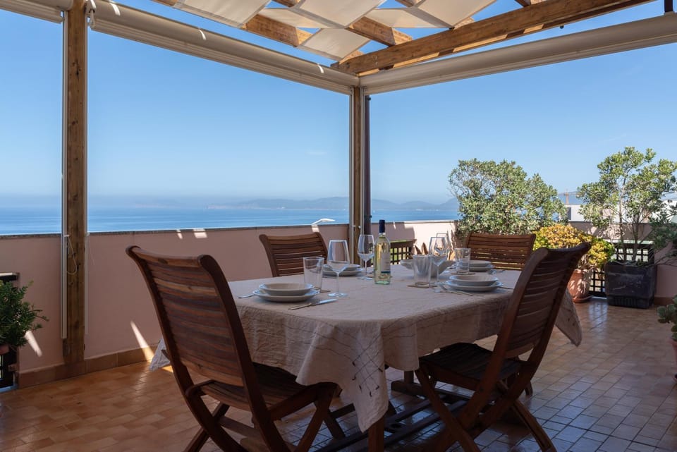 Patio, Day, Natural landscape, View (from property/room), Balcony/Terrace, Seating area, Dining area, Sea view