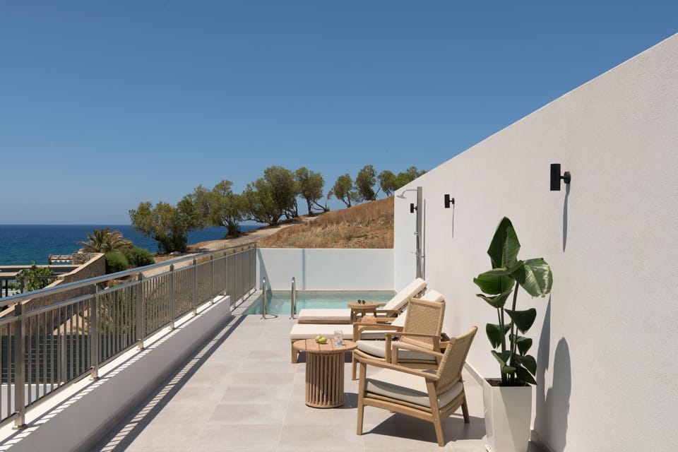 Patio, Seating area, Pool view, Sea view, Swimming pool