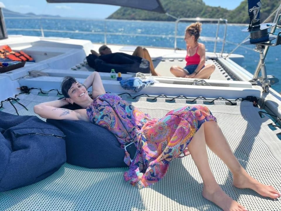 Catamaran Lagoon 440 Calypso Docked boat in Chalong