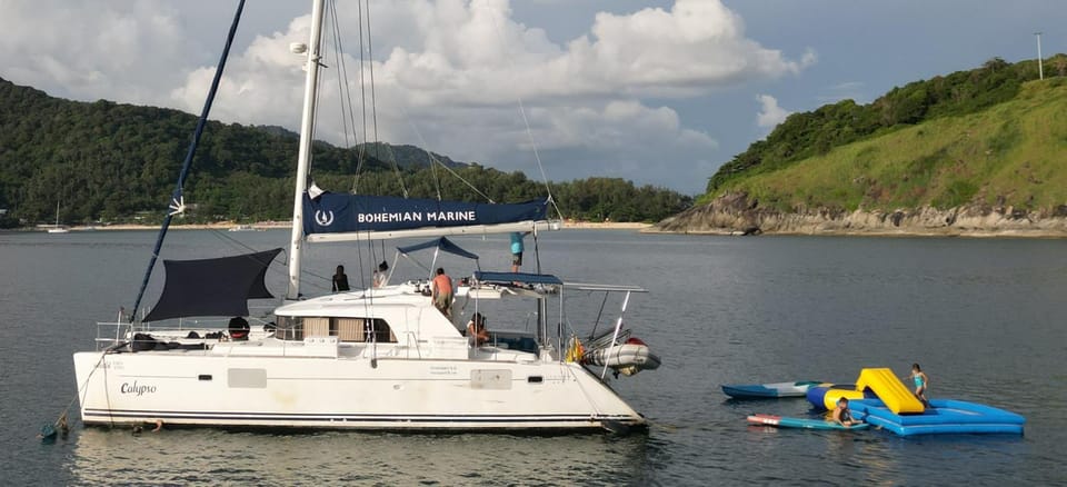 Catamaran Lagoon 440 Calypso Docked boat in Chalong