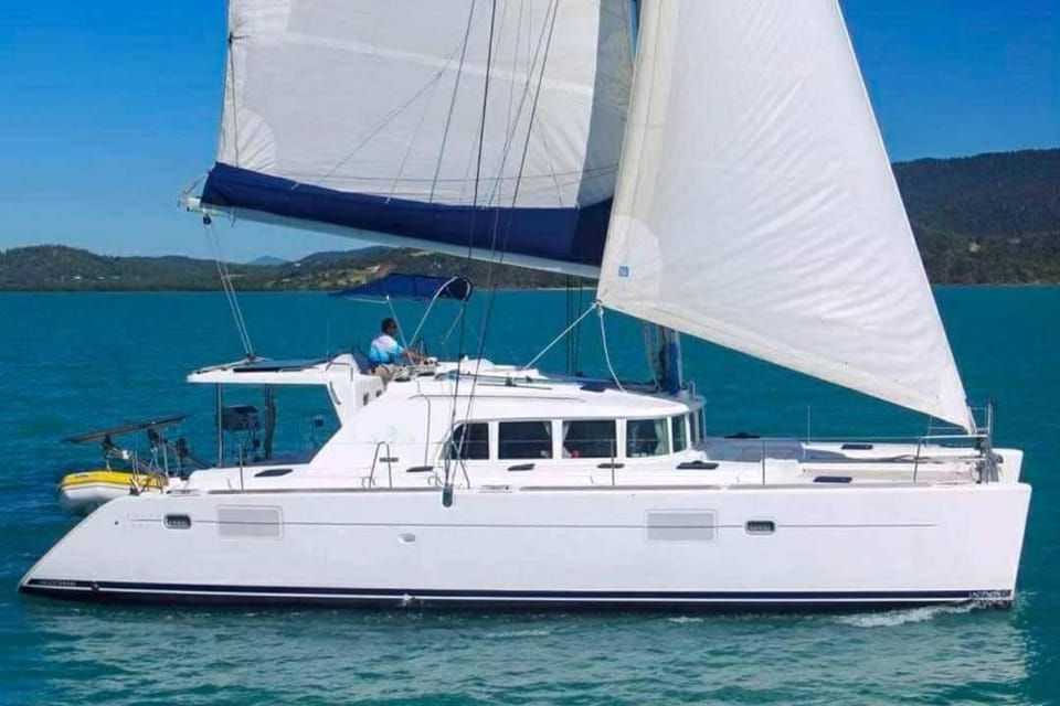 Catamaran Lagoon 440 Calypso Docked boat in Chalong