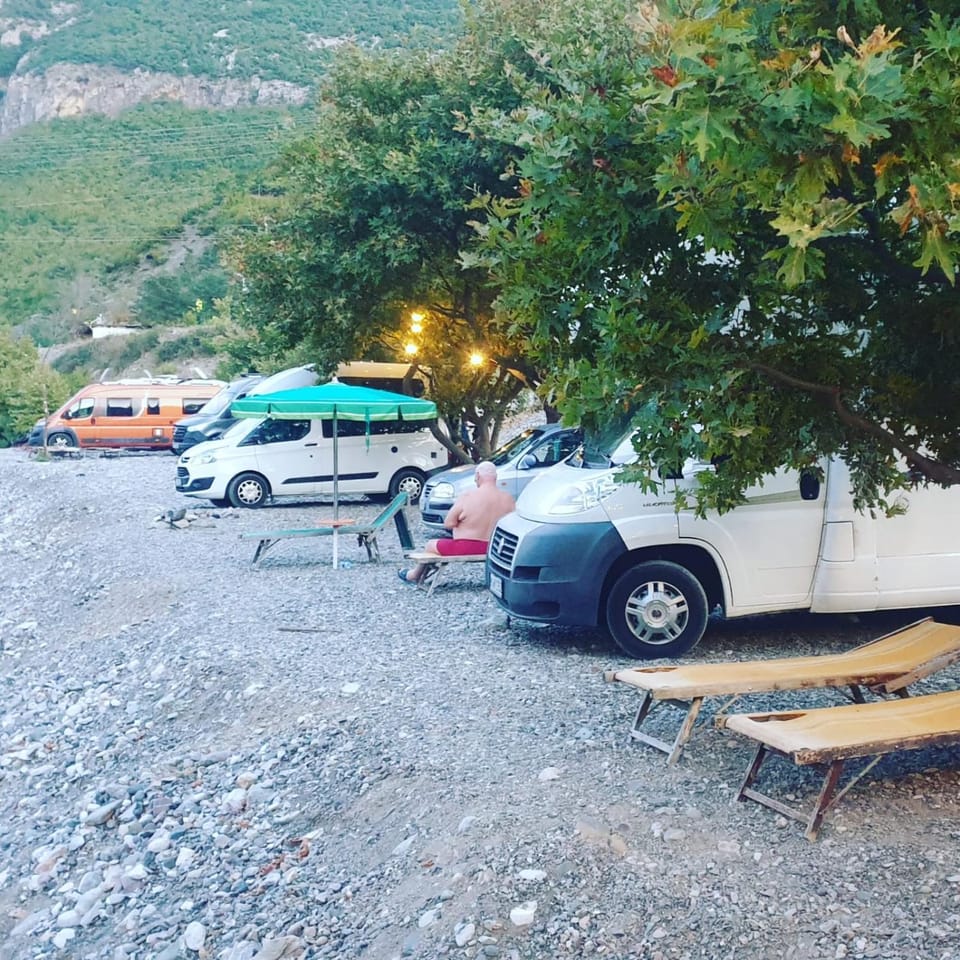 Day, Natural landscape, Mountain view, Parking