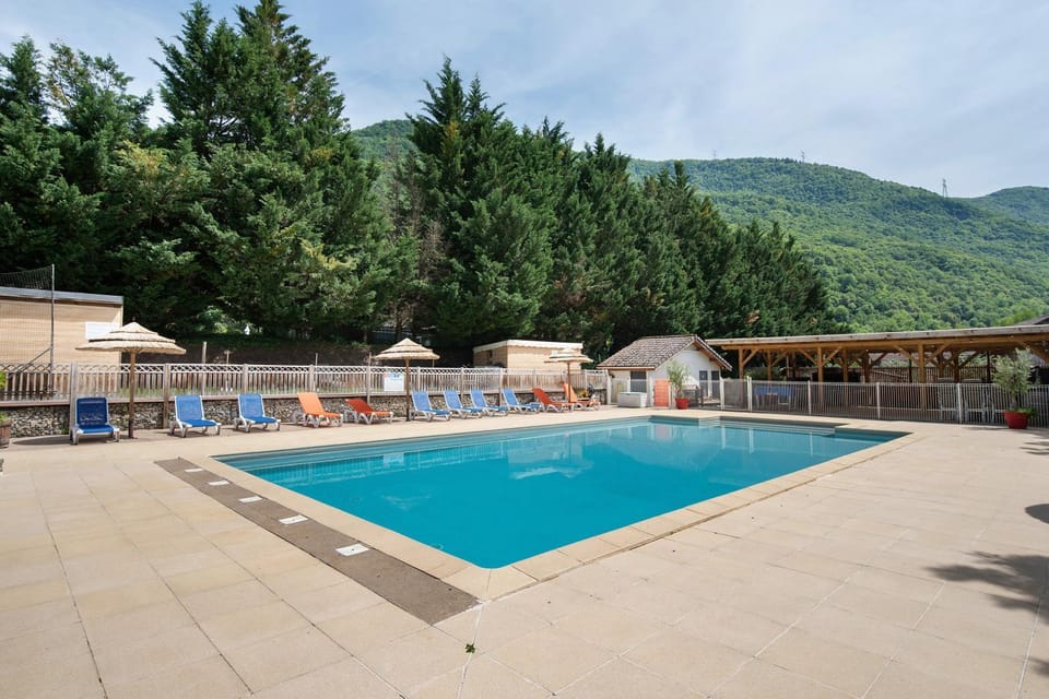 Property building, Living room, Swimming pool
