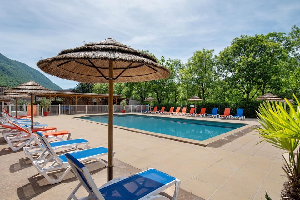 Property building, Living room, Swimming pool