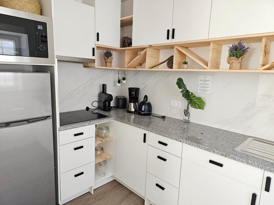 Coffee/tea facilities, Kitchen or kitchenette, oven