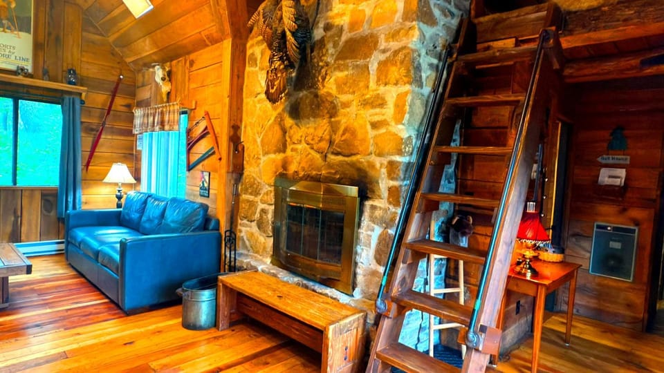 Living room, fireplace