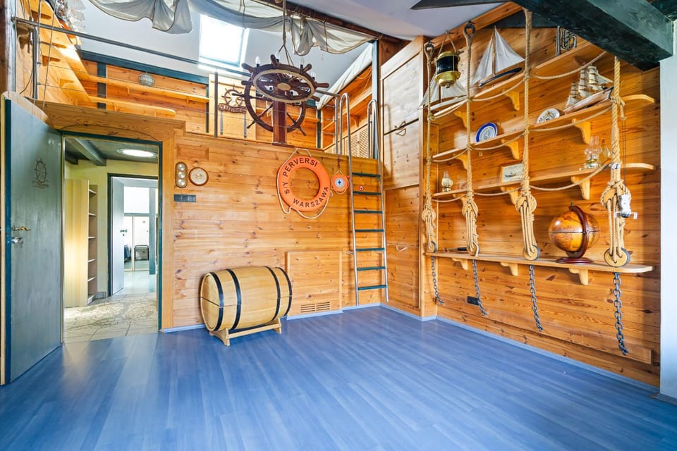 Sauna, bunk bed, wardrobe