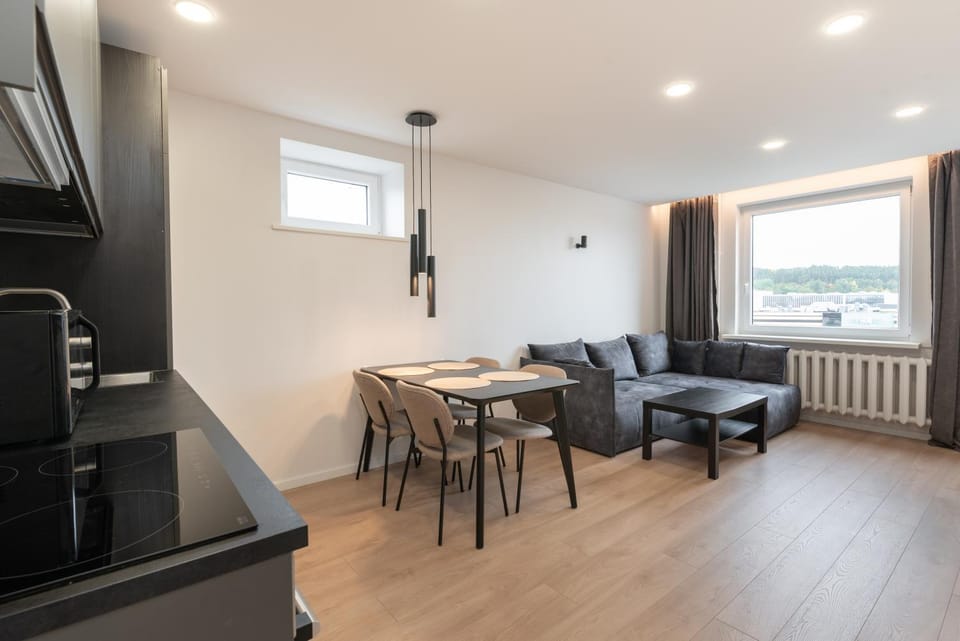 Living room, kitchen