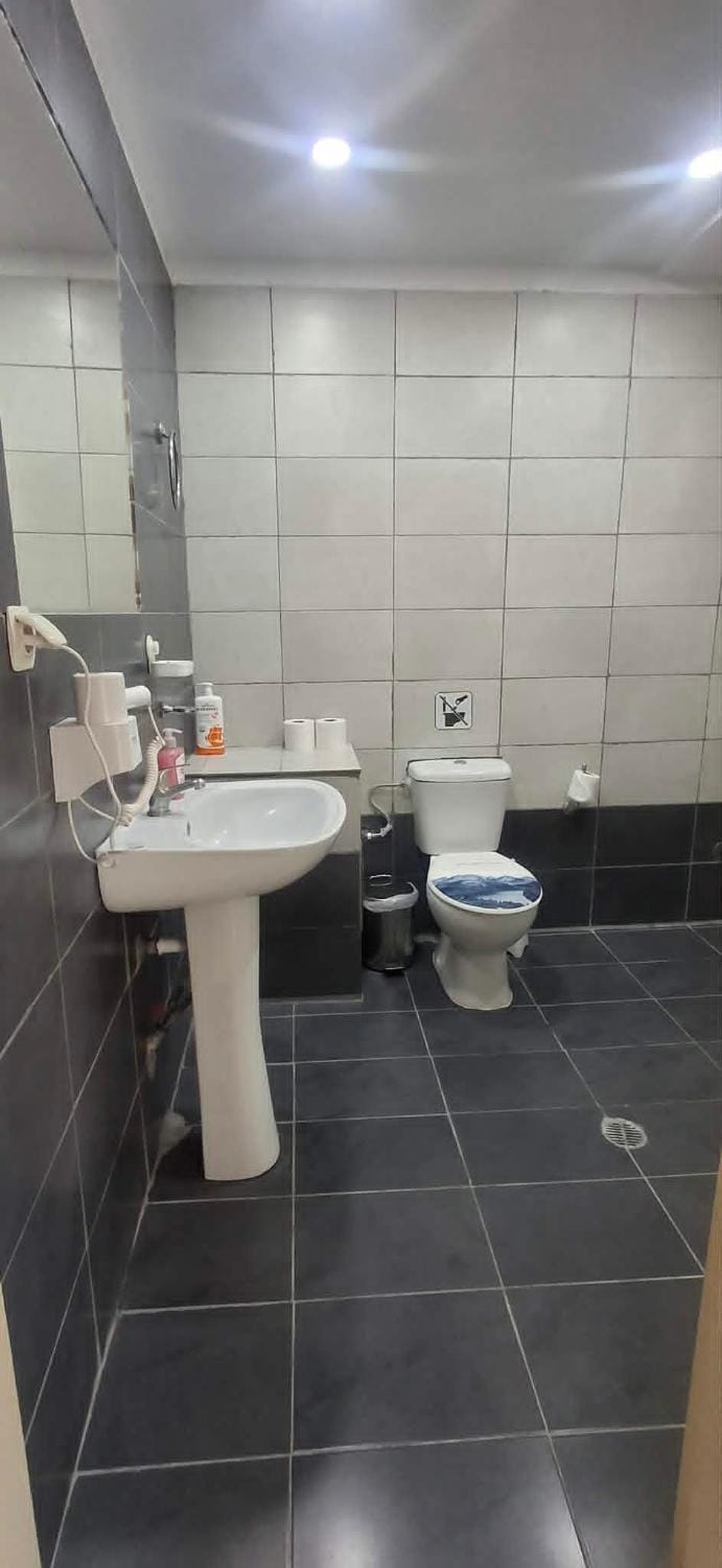 Shower, Toilet, Bathroom, hair dryier