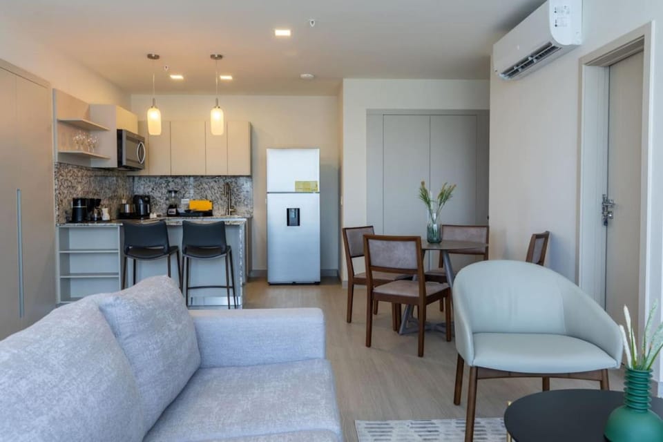 Kitchen or kitchenette, Living room, Dining area