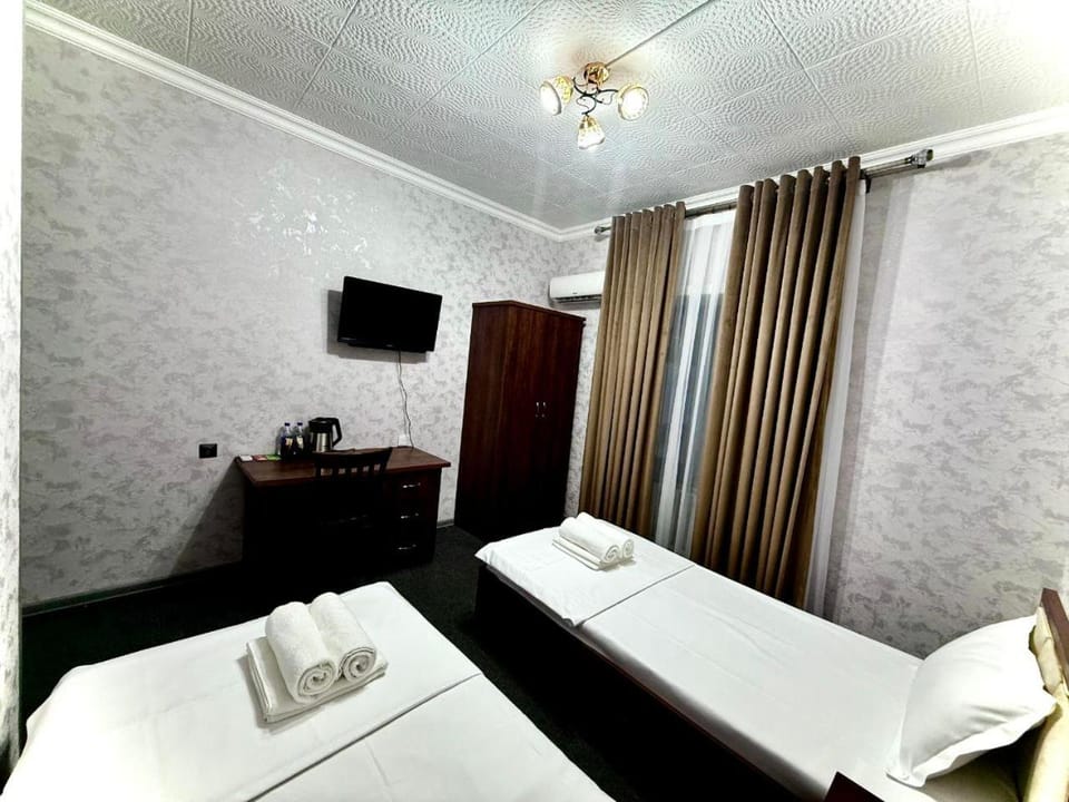 Bed, TV and multimedia, towels, air conditioner