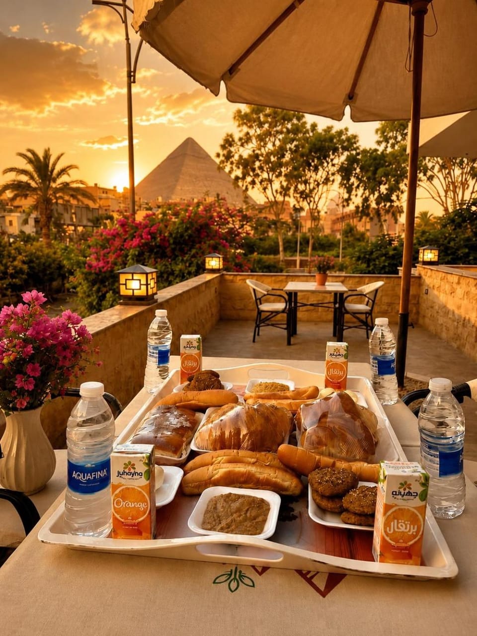 Restaurant/places to eat, Day, Natural landscape, Mountain view, Breakfast, Continental breakfast